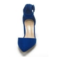 thumbnail image 2 of Dream Pairs Women Fashion Pump Shoes Ankle Strap Pointed Toe Low Chunky Dress Shoes ANNEE ROYAL/BLUE Size 6.5, 2 of 3