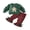 Green, variant on RUINIXCW Toddler Girls Christmas Outfits Gingerbread Embroidery Ruffle Long Sleeve Sweatshirt and Bow Plaid Flare Pants Set