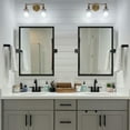 thumbnail image 6 of Open Box Moon Mirror 20 x 28 Inch Rectangular Hanging Bathroom Vanity, Black, 6 of 6
