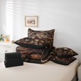 thumbnail image 6 of Manfei Brown Bear 7 Pieces Full Size Bedding Sets,Autumn Leaves Full Size Bed in a Bag,Black Reversible, 6 of 7
