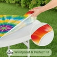 thumbnail image 5 of Rainbow Tie Dye Mandala Pattern Round Fitted Tablecloth with Elastic Edge,Dining Table Cover Waterproof,Outdoor Round Tablecloth for Camping,Dining,Indoor and Outdoor, 5 of 7