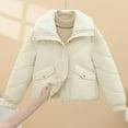 thumbnail image 6 of Cyber**Monday Chaoheng Winter Coats for Women 2025 Women's Oversized Puffer Jacket,Short Puffy Quilted Winter Coat withShirt Collar, 6 of 7