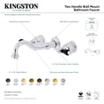 thumbnail image 4 of Kingston Brass KS3120PKL Duchess Double-Handle Wall Mount Bathroom Faucet, Matte Black, 4 of 5