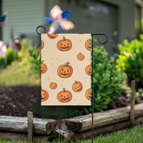Yayeee Garden Flag 12" x 18" Double Sided Outdoor Yard Lawn Holiday Decorations, Halloween Pumpkins Pattern