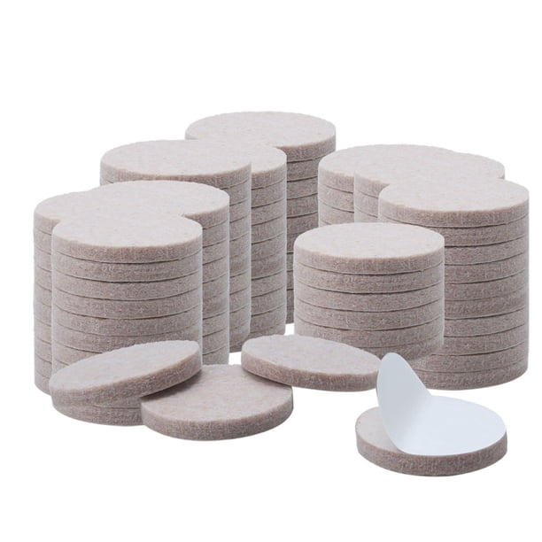 100pcs Almohadillas de Fieltro para Muebles Redondas 7/8" Protector de Piso para Patas de Gabinete