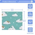 thumbnail image 5 of BZSMCE Towel Cotton Face Towel Soft Hand Towels Fashion Teal Bow Clouds Stars Pattern, 5 of 9