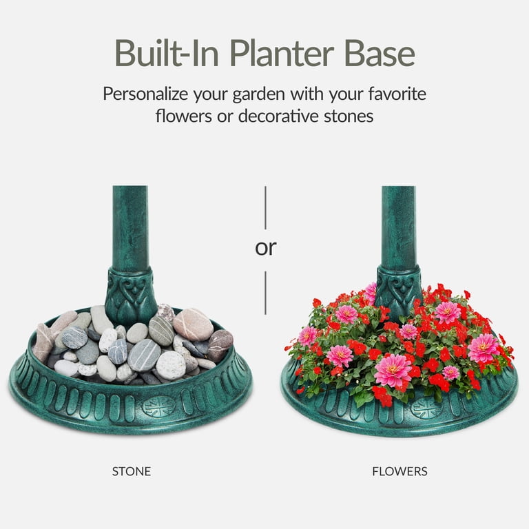 Best Choice Products Solar Bird Bath Fountain, Green photo 5
