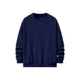 thumbnail image 3 of Nokdvo Sweatshirts for Men Crewneck Long Sleeves Sweat Shirts Solid Color New X Decoration Pullover Sweatshirt Loose Causal Lightweight Fall Winter Tops,Navy S, 3 of 4