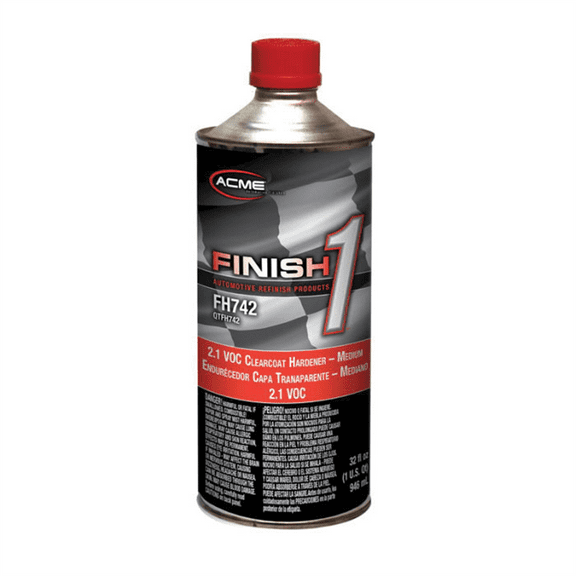 Finish 1 Automotive Refinish Products FH742-4 Medium 2.1 VOC Clearcoat Hardener, 1 qt Aerosol Can, Liquid