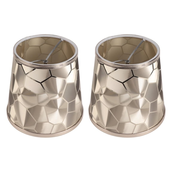 LAZIOEGR 2‑Pack Modern PVC Drum Lamp Shade for E14 Table, Wall & Ceiling Lamps – Dust‑Proof, Lightweight, Soft‑Light Design