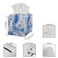thumbnail image 5 of ZIATUBLE Marble Stripes Tissue Box Covers Square Butterfly Leather Tissue Box Holder Rectangular Tissue Case Organizer Washable Decoration Cover for Bedroom Decoration, 5 of 7
