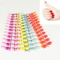 thumbnail image 4 of 24 Pack Macaroon Solid Colorful Press Manicure Press on Nails on Nails Artificial DIY Durable French Graceful Colorfast Acrylic Nail for Manicure Salons 2, 4 of 8