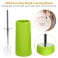 thumbnail image 4 of Moclever Bathroom Accessories, 6 Pcs Plastic Bathroom Set Soap Dispenser Toothbrush Holder Tumbler Soap Dish Toilet Cleaning Brush Trash Can Unisex, Green, 4 of 7