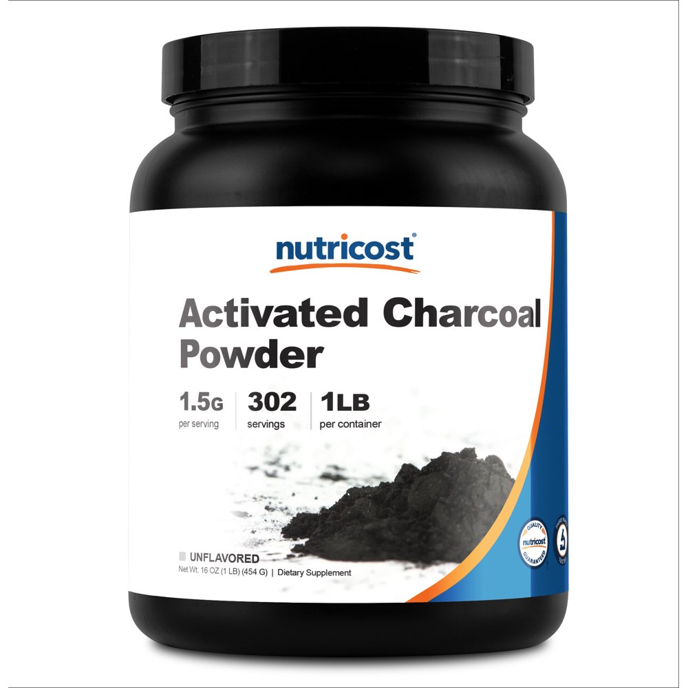 Nutricost Activated Charcoal Powder 1lb Food Grade Powder, Great For