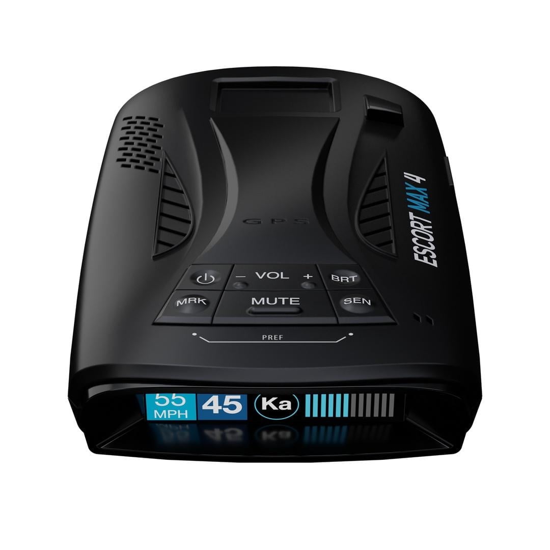 ESCORT MAX 4 Laser Radar Detector - Exceptional Range, 2X Filtering Accuracy, AutoLearn™, Apple CarPlay® & Android Auto® (New)