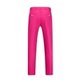 thumbnail image 3 of YLSDY Men's Business Suit Pants Flat Front Dress Pants with Belt Loops Zip Fly Multiple Colors Hot Pink XXL, 3 of 3