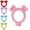 Pink, variant on Cute Plush Light Stick Cover for TWICE, Kpop Lightstick Decoration Sleeve