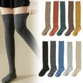 thumbnail image 2 of Wool Knit Stockings Long Over Knee Thigh High Boot Women Socks Winter Warm F9V3, 2 of 9