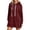 Wine, variant on XUNKUSGA Womens Long Hoodie Fashion Half Zip Split Hem Hoodie Dress for Women Casual Solid Color Long Sleeve Oversized Hooded Sweatshirts Dress with Pocket S