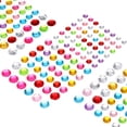 thumbnail image 1 of Uxcell 440 Pcs Gemas Adhesivas para Manualidades, 5 Hojas de Gemas Autoadhesivas Brillantes en Forma Circular, Multicolor, 1 of 5