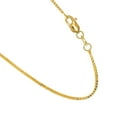 thumbnail image 4 of JewelStop 10k Solid Yellow Gold 0.45mm Dainty Thin Box Chain Necklace, Lobster Claw - 18 Inches, 4 of 6