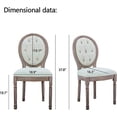 thumbnail image 3 of Tzicr French Dining Chairs Set of 4,Mid Century Upholstered Dining Chairs with Rivet Decorated Round Backrest Solid Wood Frame,Farmhouse Dining Chairs for Dining Room, Bedroom, Kitchen., 3 of 6