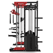 RitKeep PMAX 5600 Pro Home Gym Smith Machine, 6-in-1 Squat Rack Dual Cable Crossover
