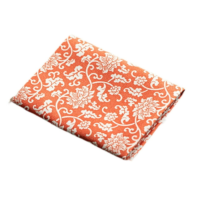 Paño de cocina de estilo chino, absorbente, para ceremonia del té, de kung fu Naranja
