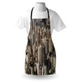 thumbnail image 3 of United States Apron Aerial New York City Famous Town of the World North American Capital Image, Unisex Kitchen Bib Apron with Adjustable Neck for Cooking Baking Gardening, Beige Tan, by Ambesonne, 3 of 3