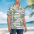 thumbnail image 6 of Cactus Water Color Men's 3d Print Casual Button Down Shirts, Novelty Hawaiian Short Sleeves Xl, 6 of 8