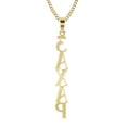 thumbnail image 2 of 14K Gold  Serif Text Name Plate Necklace | Style #34, 2 of 4