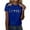 Blue, variant on Seductiva Women's Short Sleeve T-Shirt Clearance Womens Graphic T Shirt Vintage Floral Shirt Flower Tee Fall Shirts