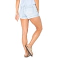 thumbnail image 3 of Celebrity Pink Juniors Basic Fray Flip Cuff Short, 3 of 6