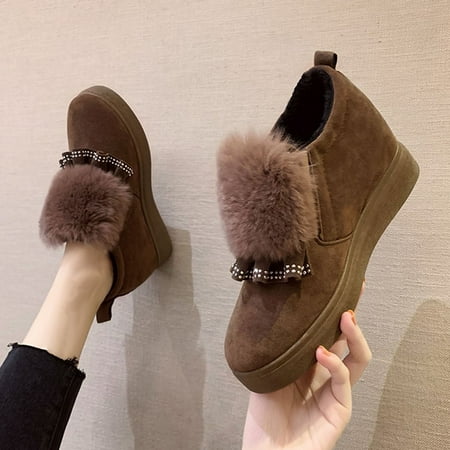

TANGNADE Height Suede Boots Fashion Tassel Bowknot Boots Heel Snow Slope Inner Increase Women s women s boots Shoes