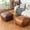 BW, variant on Lwlmwt Storage Stool Lazy Sofa Ottoman Faux Leather Fillable Storage Stool Square Design with Zippered Storage Pockets Durable and Easy to Clean Perfect for Living Rooms and Bedrooms