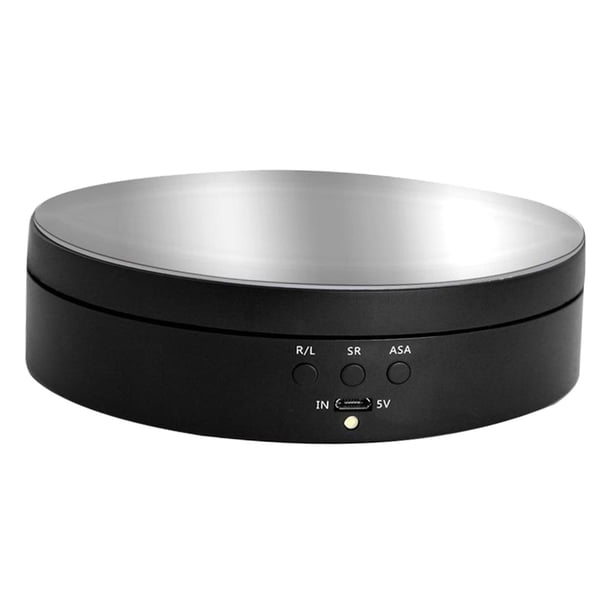 Pantalla de fotografía motorizada, plataforma giratoria eléctrica de 360 grados, automática Negro 14cm