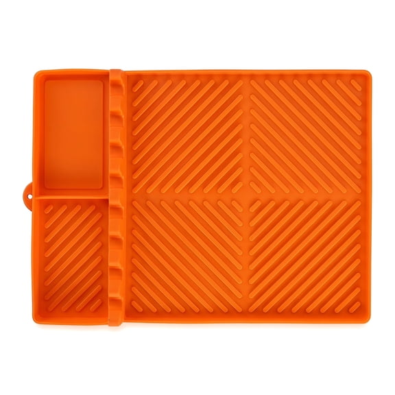 Silicone Tools Mat for Griddle & Kitchen Cooking – 16x11.5" Heat Resistant Bar Mat for Countertop or Side Shelf, BBQ Accessories & Drip Pad for Flat Top Grill Smoker, Easy Clean Cookout Essentials
