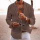 thumbnail image 4 of Camisas Y s Camisa abotonada informal delgada para hombre Camisa de playa de manga larga Camiseta para hombre (Brown, S), 4 of 5