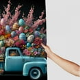 thumbnail image 3 of JEUXUS Easter Egg Truck, Spring Floral Pink Cherry Aesthetic Shower Curtain for Bathroom, Multiple Sizes White, 3 of 6