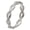 Silver, variant on Linda Twisted Crossover Wedding Band Ring for Women 18K Gold Plated Sterling Silver CZ Size 6 by Ginger Lyne