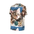 thumbnail image 2 of Haiem Hip Hop Hipster Baseball Jersey Button Down Shirts Sports Uniforms Men Women Jersey(Playful Cat,3X-Large), 2 of 9