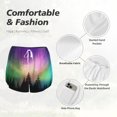 thumbnail image 4 of Daiia Northern Lights Pattern Women's 2 in 1 Running Shorts - Lightweight Athletic Workout Gym Yoga Shorts Liner with Phone Pockets-XX-Large, 4 of 7