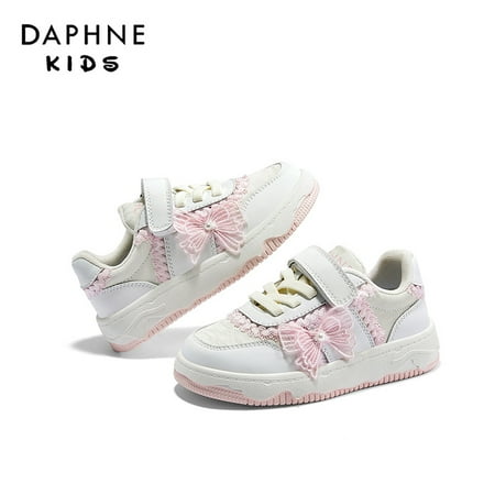 

DAPHNE Children s Butterfly Lace Sneakers Wear-resistant And Non-slip Hook&loop Shoes