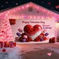 thumbnail image 4 of 1pc Large Valentine's Day Backdrop Banner, Happy Valentine's Day Background, Flowers Love Heart Valentines Day Decorations Backdrop for Valentine Party Supply Wedding Propose Marriage (480cm×210cm), 4 of 4