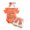 Orange, variant on Baby Girl Outfits Letter Print Short Sleeve Crew Neck Ruffle Bowknot Onesie And Shorts Headband 3 Piece Casual Wear Girls' Clothing Sets 9 Months-12 Months