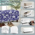 thumbnail image 7 of FOR U DESIGNS Tropical Hibiscus Floral Print Stretch Ottoman Covers Rectangle Slipcovers for Flip-top Storage Stools, Removable Ottoman Slipcover with Elastic Bands Soft Stool Protector for Bedroom, 7 of 7