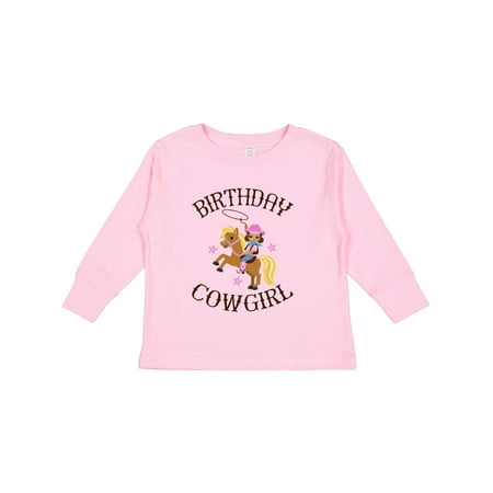 

Inktastic Birthday Cowgirl Gift Toddler Toddler Girl Long Sleeve T-Shirt