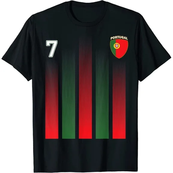 Hot Trending Kiraa Tee With Portugal Soccer Jersey Style Portugal 7 Football Fans Unisex S-5Xl T-Shirt