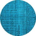 thumbnail image 1 of Ahgly Company Indoor Round Abstract Light Blue Modern Area Rugs, 5' Round, 1 of 4
