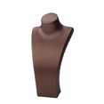 thumbnail image 1 of Expositor de busto para collares, soporte de maniquí para collares, elegante estante de almacenamiento, organizador de joyas de cuero sintético para 14 cm x 7 cm x 27 cm, 1 of 10